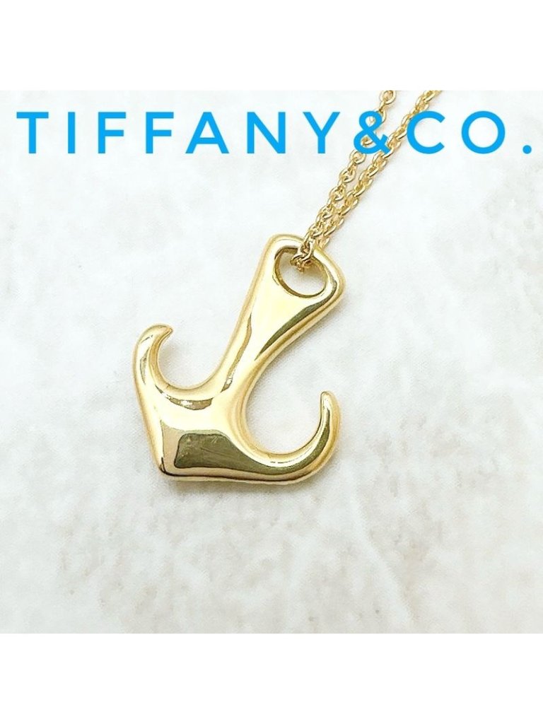 Tiffany Co Anchor Yellow Gold Necklace 41 Cm 1985$